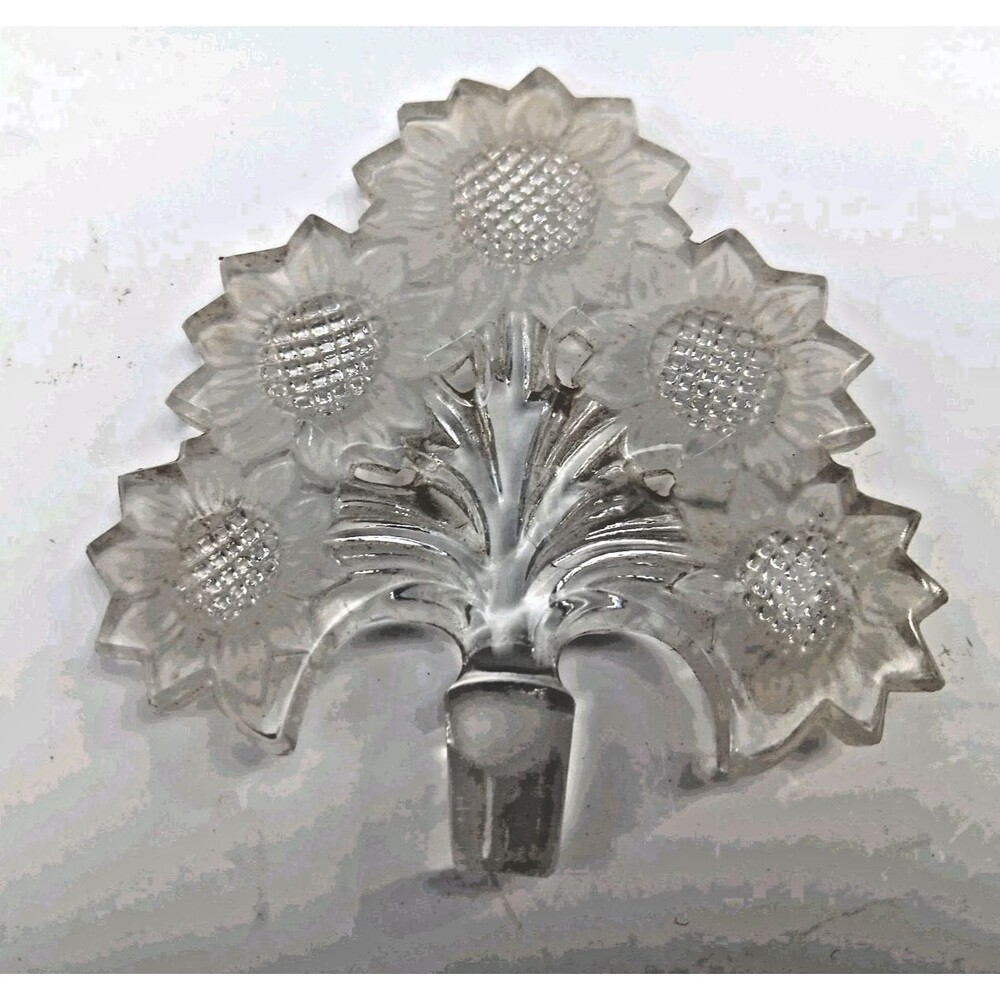 Etched Flowers Wine Bottle Stopper Frosted Glass Decanter Plug